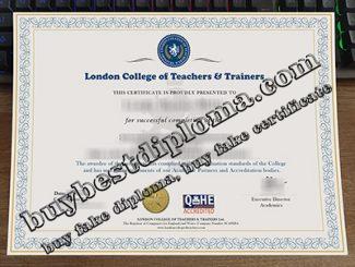 London College of Teachers and Trainers certificate, TEFL TESOL certificate,