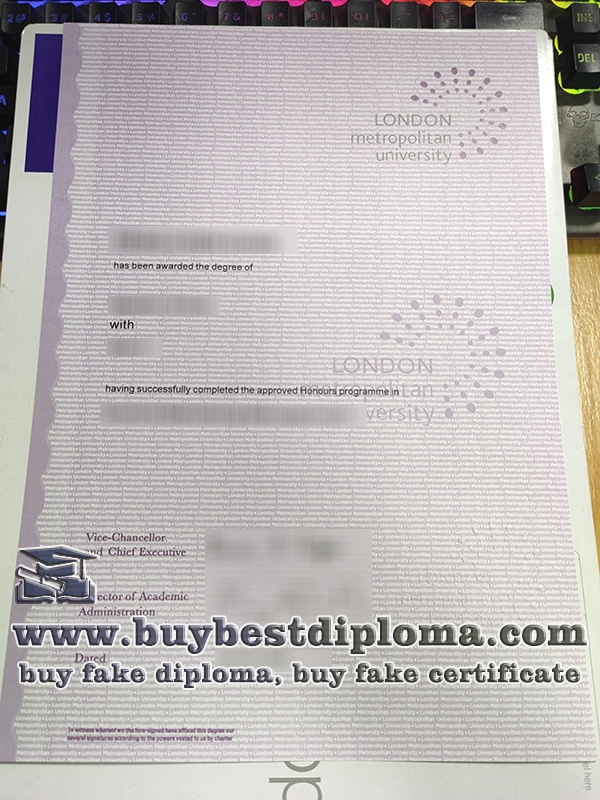 London Metropolitan University certificate, London Met degree,
