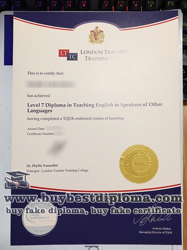 London Teacher Training College certificate, TESOL diploma,