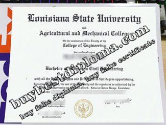 Louisiana State University diploma, fake LSU certificate, Louisiana State University degree,