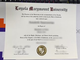 Loyola Marymount University diploma, Loyola Marymount University certificate,