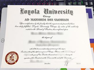 Loyola University Chicago diploma, Loyola University certificate,