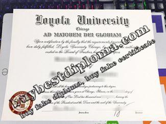 Loyola University Chicago diploma, Loyola University certificate,