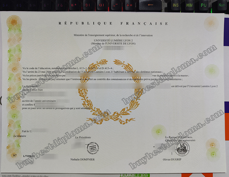 Université Lumière Lyon 2 licence, Université Lumière Lyon 2 diploma,