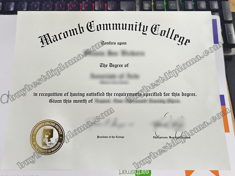Macomb Community College diploma, Macomb Community College certificate,