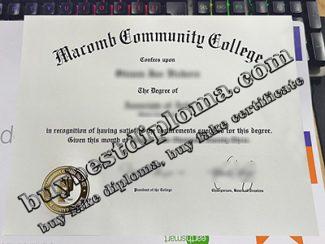 Macomb Community College diploma, Macomb Community College certificate,