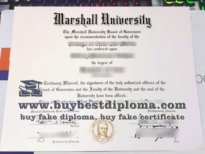 Marshall University diploma, fake Marshall University degree,