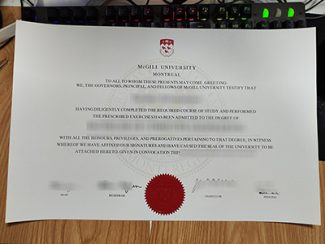 Mcgill University diploma certificate