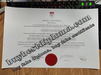 Mcgill University diploma certificate