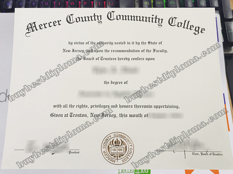 Mercer County Community College diploma, Mercer County Community College certificate,