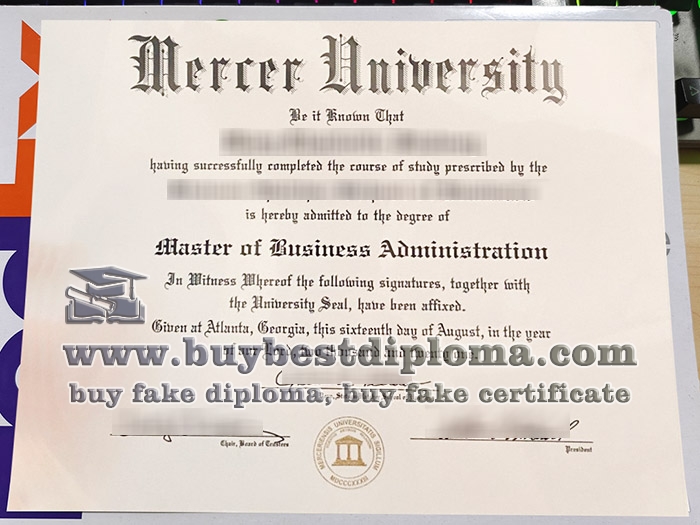 Mercer University diploma, fake Mercer University degree,