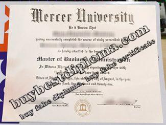 Mercer University diploma, fake Mercer University degree,