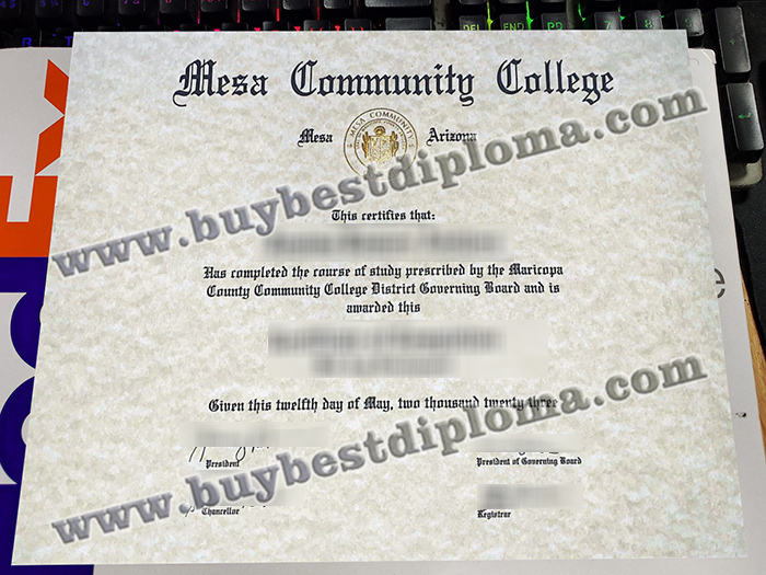 Mesa Community College diploma, Mesa Community College certificate,