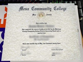 Mesa Community College diploma, Mesa Community College certificate,