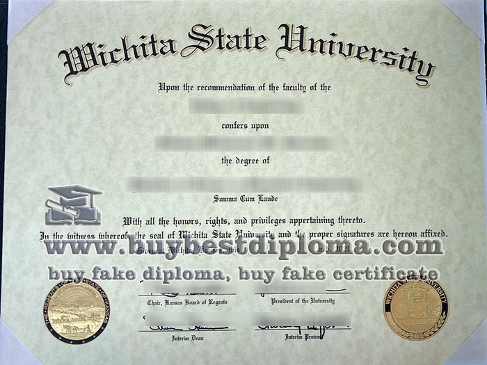 Wichita State University diploma, fake Wichita State University degree certificate,