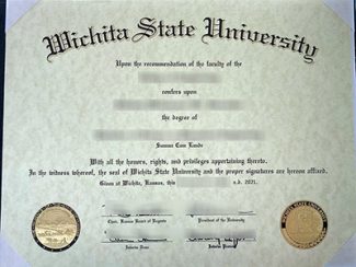 Wichita State University diploma, fake Wichita State University degree certificate,