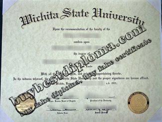 Wichita State University diploma, fake Wichita State University degree certificate,