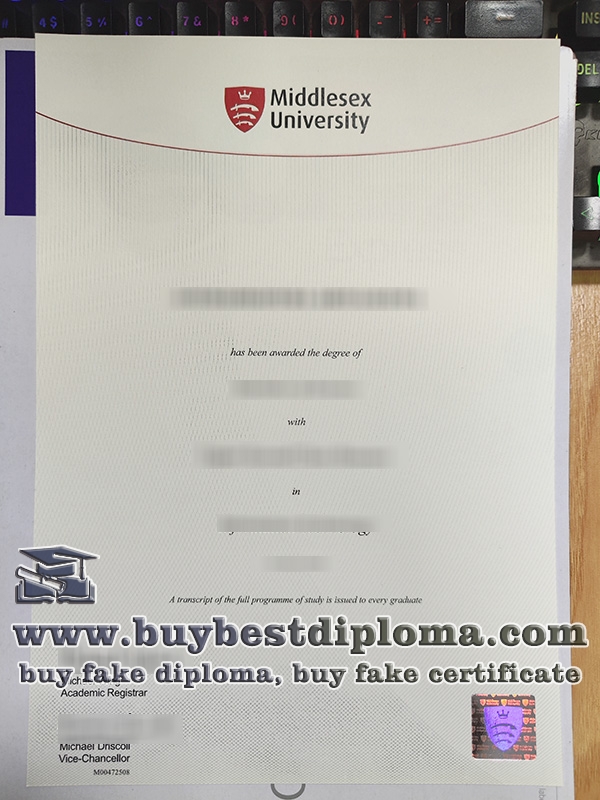 Middlesex University fake degree, Middlesex University fake certificate,