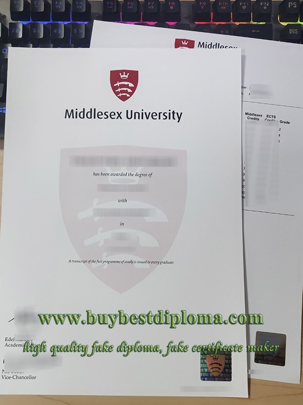 Middlesex University diploma, Middlesex University degree, fake Middlesex University certificate, 密德萨斯大学证书,