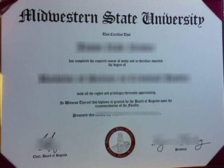 Midwestern State University diploma, fake Midwestern State University certificate,