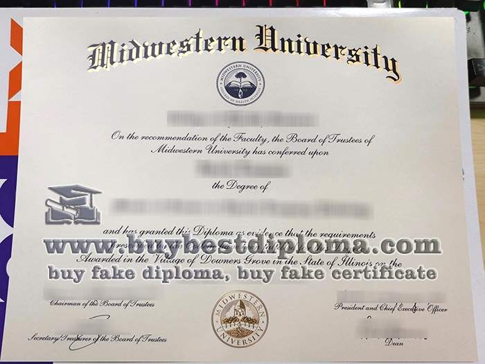 Midwestern University diploma, Midwestern University degree,