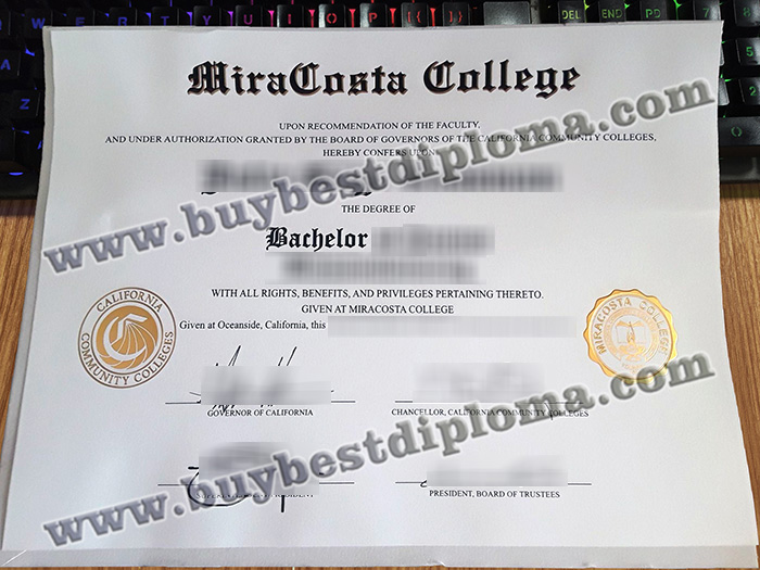 MiraCosta College diploma, MiraCosta College certificate,