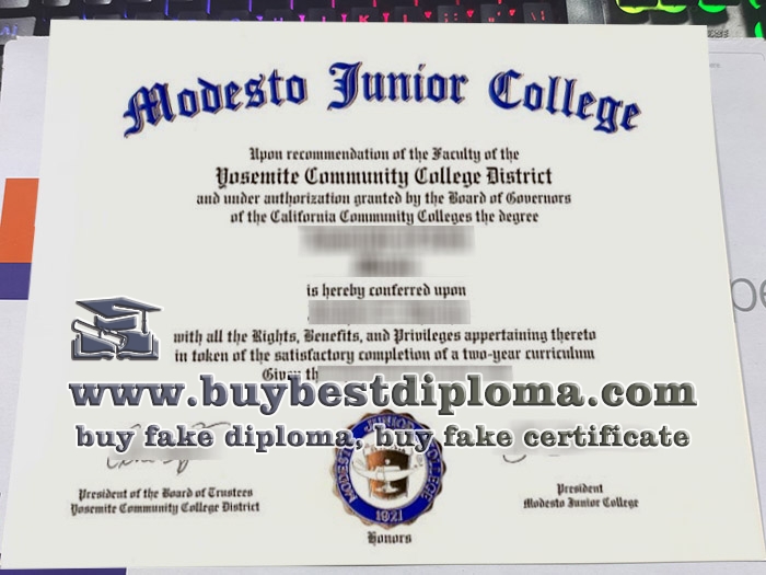 Modesto Junior College diploma, Modesto Junior College associate degree,
