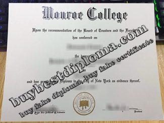 Monroe College diploma, Monroe College certificate,