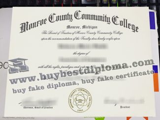Monroe County Community College diploma