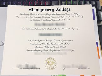 Montgomery College diploma, Montgomery College certificate,