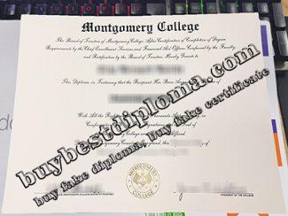 Montgomery College diploma, Montgomery College certificate,