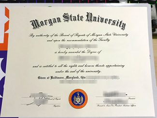 Morgan State University diploma, Morgan State University degree,