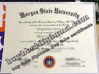 Morgan State University diploma, Morgan State University degree,