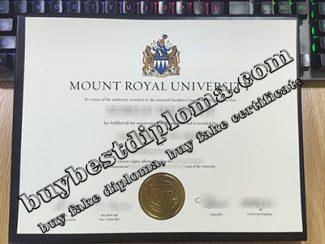 Mount Royal University diploma, Mount Royal University certificate,