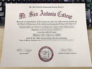 Mt. San Antonio College diploma, Mt San Antonio College certificate, Mt. San Antonio College degree, fake Mt. SAC diploma,