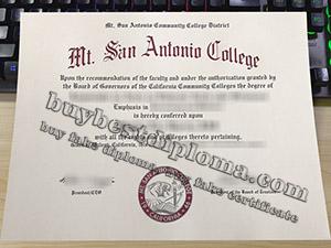 Mt. San Antonio College diploma, Mt San Antonio College certificate, Mt. San Antonio College degree, fake Mt. SAC diploma,