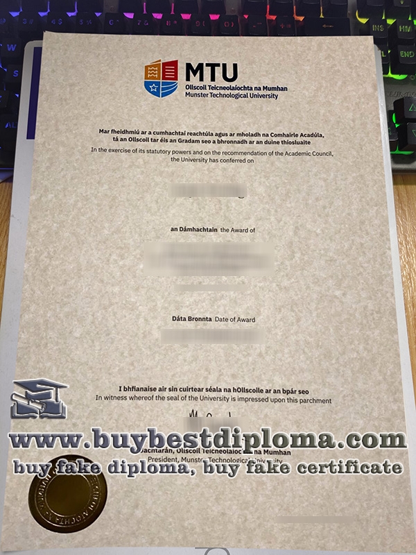 Munster Technological University degree, MTU diploma,