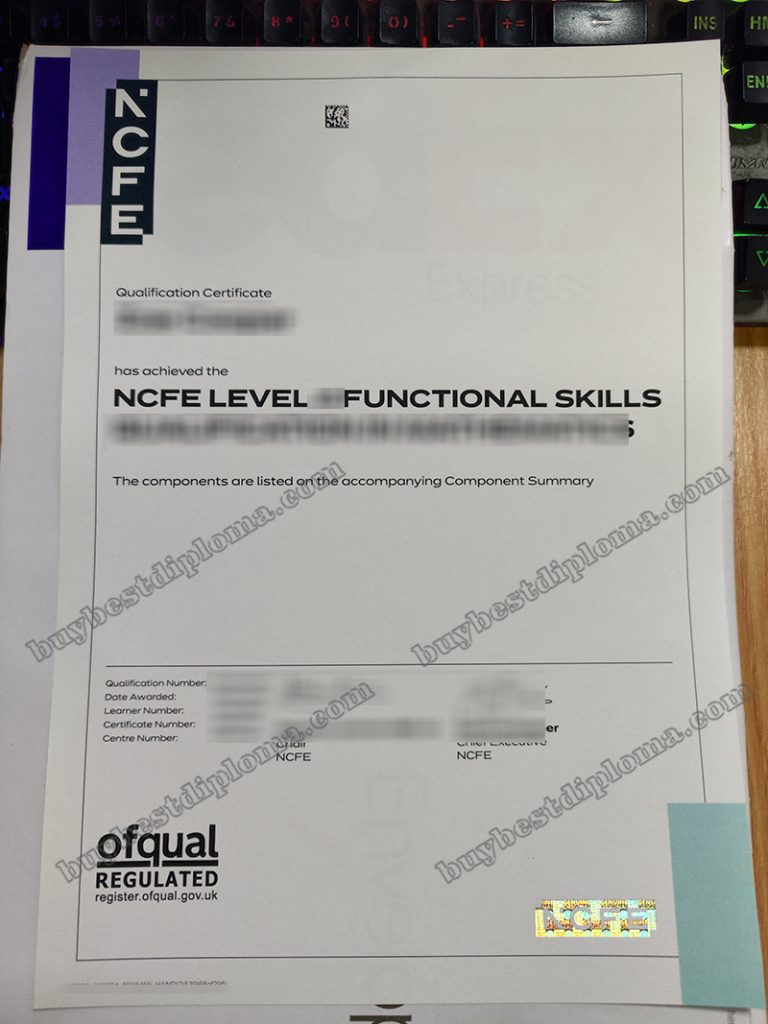 NCFE functional skills certificate, NCFE certificate,