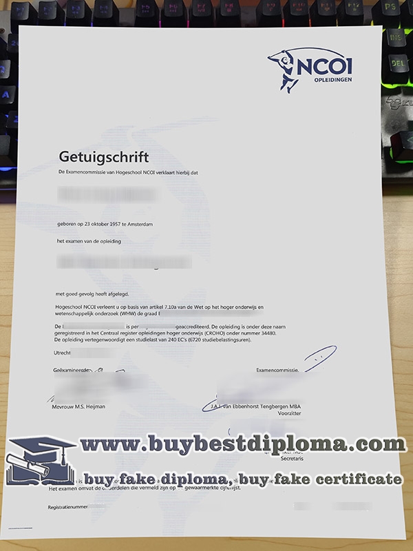 fake NCOI Opleidingen diploma