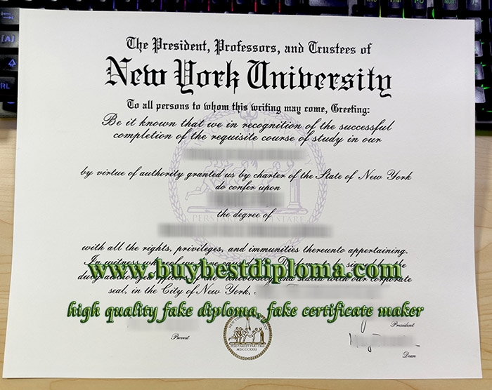 New York University diploma, New York University degree, fake NYU certificate,