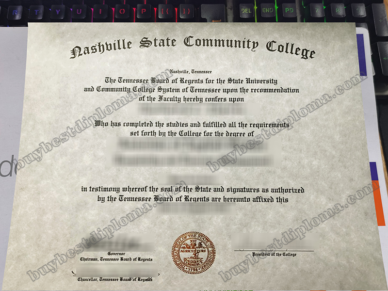 Nashville State Community College diploma, Nashville State Community College certificate,