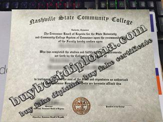 Nashville State Community College diploma, Nashville State Community College certificate,