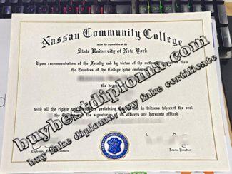 Nassau Community College diploma, Nassau Community College certificate,