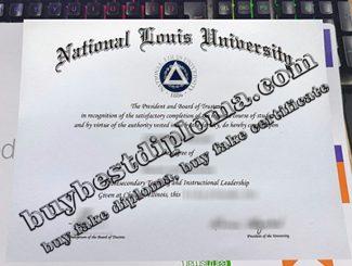 National Louis University diploma, National Louis University certificate,