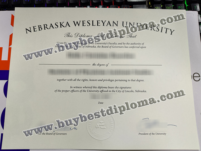 Nebraska Wesleyan University diploma, Nebraska Wesleyan University degree,