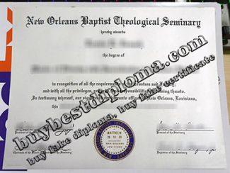 New Orleans Baptist Theological Seminary diploma, fake NOBTS degree certificate,