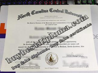 North Carolina Central University diploma, North Carolina Central University certificate,