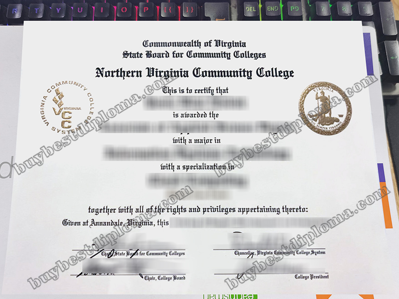 Northern Virginia Community College diploma, Northern Virginia Community College certificate,