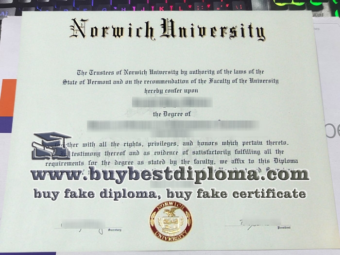 Norwich University diploma, fake Norwich University degree,