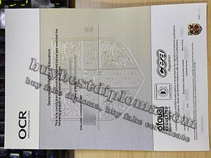 OCR GCE certificate, fake OCR certificate,